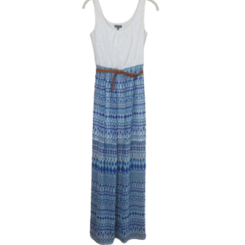 Lily Rose Maxi Dress W/ Geometric Print Size XS